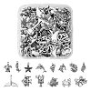 60Pcs 14 Style Tibetan Style Alloy Pendants TIBEP-FS0001-05AS-1