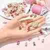 DIY Awareness Ribbon Alloy Enamel Pendant & Waxed Polyester Cord Making Kits DIY-YW0011-74-4