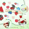 16Pcs 8 Styles Fruits Theme Computerized Embroidery Cloth Iron on Sew on Patches DIY-YW0018-24-3