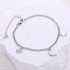 Minimalist Stainless Steel Charm Bracelets UF7886-5