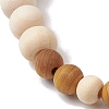 2Pcs Wood Beads Stretch Couples Bracelets BJEW-JB11289-5