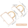 2Pcs 2 Style Wooden Bag Handles FIND-GA0001-46-2