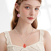 15Pcs 3 Colors Synthetic Coral Dyed Carved Beads SHEL-TA0001-29-8