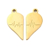 304 Stainless Steel Split Pendants STAS-H235-03D-G-1