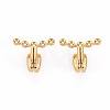 Brass Rhinestone Settings Clip-on Earring Findings KK-S356-432-NF-1