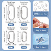 8Pcs 4 Styles 304 Stainless Steel Screw Carabiner Lock Charms STAS-TA0005-54-4