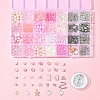 DIY Round Glass & CCB Plastic Beads Bracelets Making Kits DIY-FS0007-56B-7