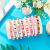 8Pcs Handmade Polymer Clay Heishi Beads Beaded Bracelet Sets BJEW-TAC0030-6