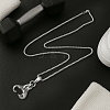 2Pcs 2 Colors Stainless Steel Boxing Glove Pendant Box Chain Necklaces for Men NJEW-HY0001-09A-4