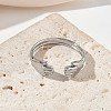 304 Stainless Steel Cuff Open Rings for Women RJEW-L341-05B-P-2