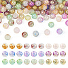 180Pcs 9 Colors Baking Paint Crackle Glass Beads DGLA-TA0001-06-2
