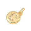Brass Micro Pave Clear Cubic Zirconia Charms CU-CBA56CE-12G-C-2