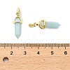 Natural Mixed Gemstone Double Terminal Pointed Pendant G-H097-01G-4