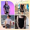 Outdoor Cycling Polyester Lace Sleeves AJEW-WH20067-033B-4