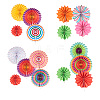 Colorful Wheel Tissue Paper Fan Craft Set DIY-NB0002-07-1