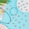 60Pcs 5 Styles Tibetan Style Zinc Alloy Sport Ball Connector Charms FIND-HS0001-38-6
