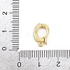 Brass Micro Pave Clear Cubic Zirconia Fold Over Clasps KK-H268-08G-2