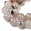 Natural Dendritic Agate Beads Strands G-A248-A07-07-4