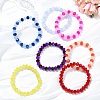 600Pcs 24 Colors Baking Paint Imitation Jade Glass Bead Strands DGLA-YW0001-29-4
