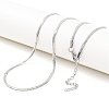 Non-Tarnish 304 Stainless Steel Snake Chain Necklaces for Women NJEW-G140-10P-1