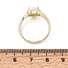 Brass Micro Pave Clear Cubic Zirconia Cuff Open Rings CU-CBA5C10-01G-5