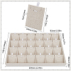 1Pc Linen Jewelry Pendant Necklace Storage Box with 24 Compartments AJEW-SP0001-05-2