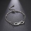 Infinity 304 Stainless Steel Double Layer Anklets FS-WGFE1F4-01-1