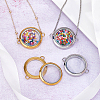 4Pcs 2 Colors Stainless Steel Floating Locket Links Connector Charms STAS-HS0001-40C-5