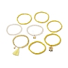 8Pcs 8 Styles Glass Seed Beaded Stretch Bracelets Set BJEW-JB09192-02-5