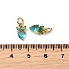 Brass Micro Pave Cubic Zirconia Charms ZIRC-H119-06G-03-3