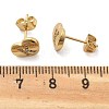 Rack Plating Brass Micro Pave Clear Cubic Zirconia Stud Earrings EJEW-K299-01G-K-5