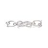 925 Sterling Silver Fold Over Clasps STER-T007-109P-1