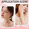 30Pcs 6 Colors Acrylic with Cat Eye Bead Pendants PALLOY-YW00190-6