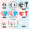 12 Sets 6 Styles Alloy Enamel Split Pendants FIND-TA0006-61-3