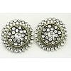 Rhinestone Shank Buttons BUTT-WH0003-13-1