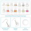 ANATTASOUL DIY Blank Dome Stainless Steel Dangle Earrings Making Kits DIY-AN0001-09P-3