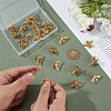 24Pcs Bees Alloy Brooch JEWB-ME0001-21AG-3