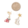 Alloy Enamel Dangle Stud Earrings EJEW-JE06565-4
