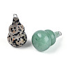Natural & Synthetic Mixed Gemstone Pendants G-T144-73M-2