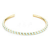 Twisted Brass Enamel Cuff Bangle BJEW-T020-02H-NF-1