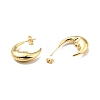Rack Plating Brass Crescent Moon Stud Earrings for Women EJEW-G288-37G-2