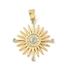 Brass Micro Pave Cubic Zirconia Pendants KK-F905-18G-03-1