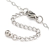 Non-Tarnish 304 Stainless Steel Cable Chain Hollow Charm Bracelets BJEW-P334-10B-P-3