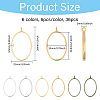 36Pcs 6 Colors Alloy Hollow Geometric Open Back Bezel FIND-CA0010-67-2