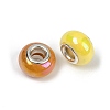 Opaque Resin European Beads RESI-C059-01F-2