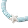 Flat Round Handmade Polymer Clay Heishi Beaded Stretch Bracelets BJEW-JB11711-03-3