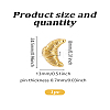 1Pc Alloy Croissant Brooch Pin JEWB-LP0005-14G-2