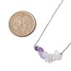 Gradient Color Gemstone Chip Pendant Necklaces NJEW-JN05073-3