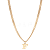 1Pc 304 Stainless Steel Letter Pendant Necklaces NJEW-LP0001-33F-G-1