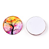 Half Round/Dome Tree Pattern Glass Flatback Cabochons for DIY Projects LS-GGLA-Q037-25mm-M28-02-2